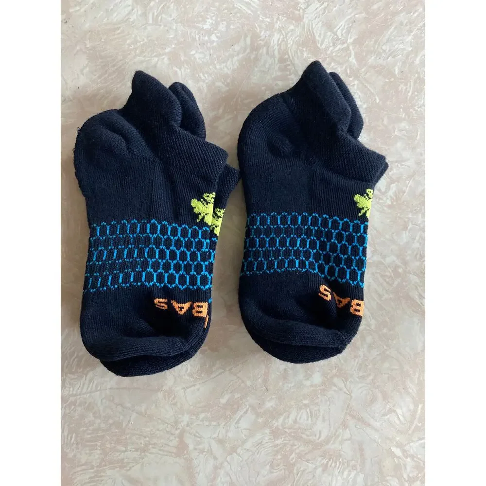 Brand New Bombas Kids Size 2-8 Black Ankle Length Socks